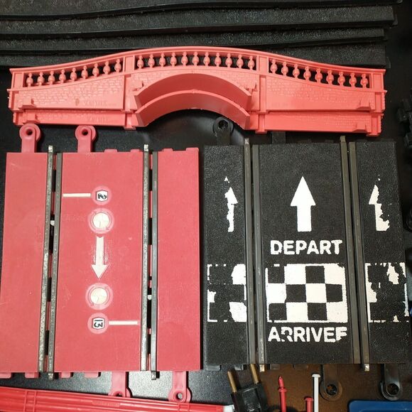 Scalextric Vintage Slot Car Racing Set 2 Porsche Carreras Tri-ang Made in France - Picture 6 of 12